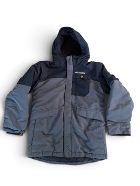 Columbia Bugaboo Kids Winter Jacket M 10/12 Omni-Heat Omni-Tech Blue
